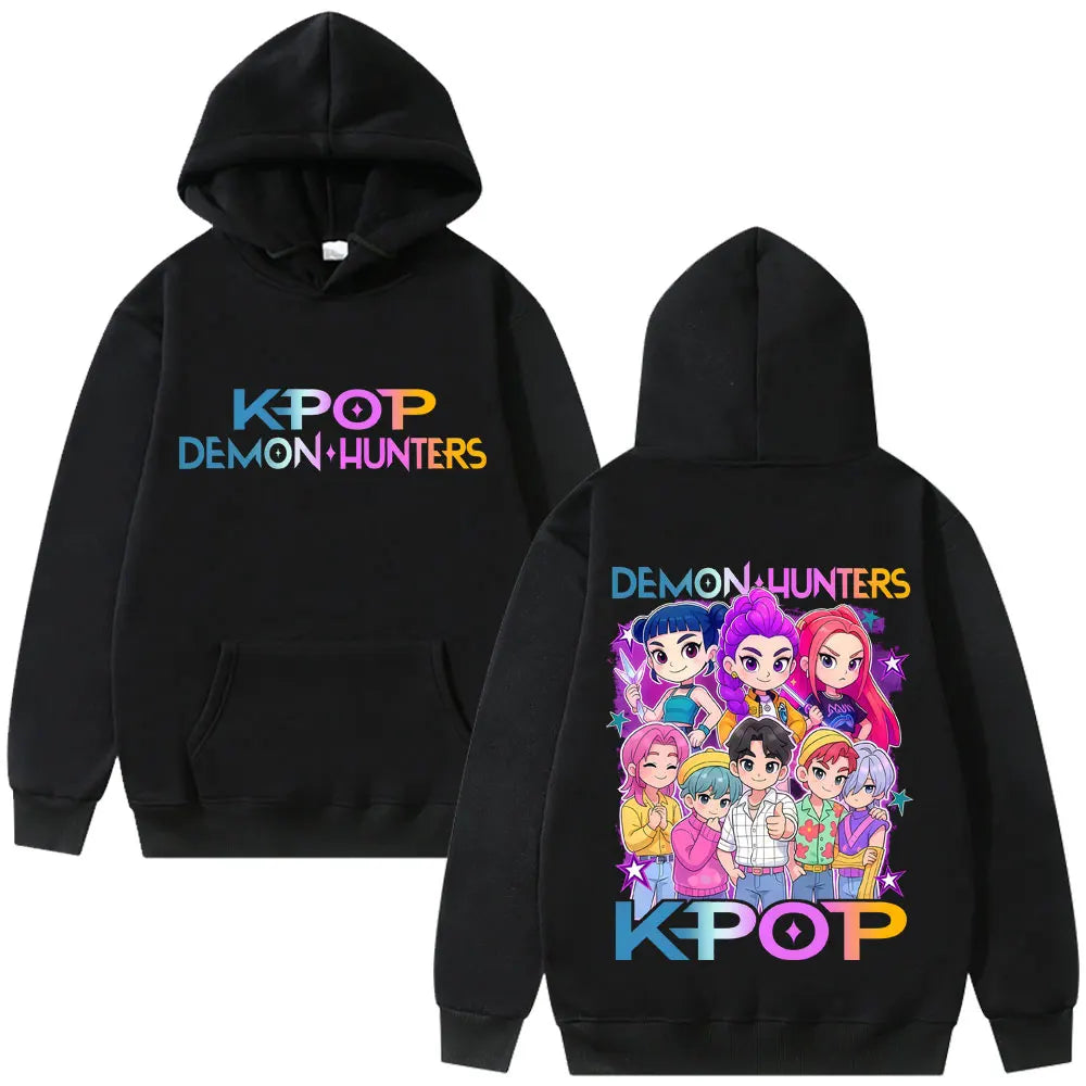 Kpop Hunters Derpy Tiger Hoodie Casual Oversized Pullover