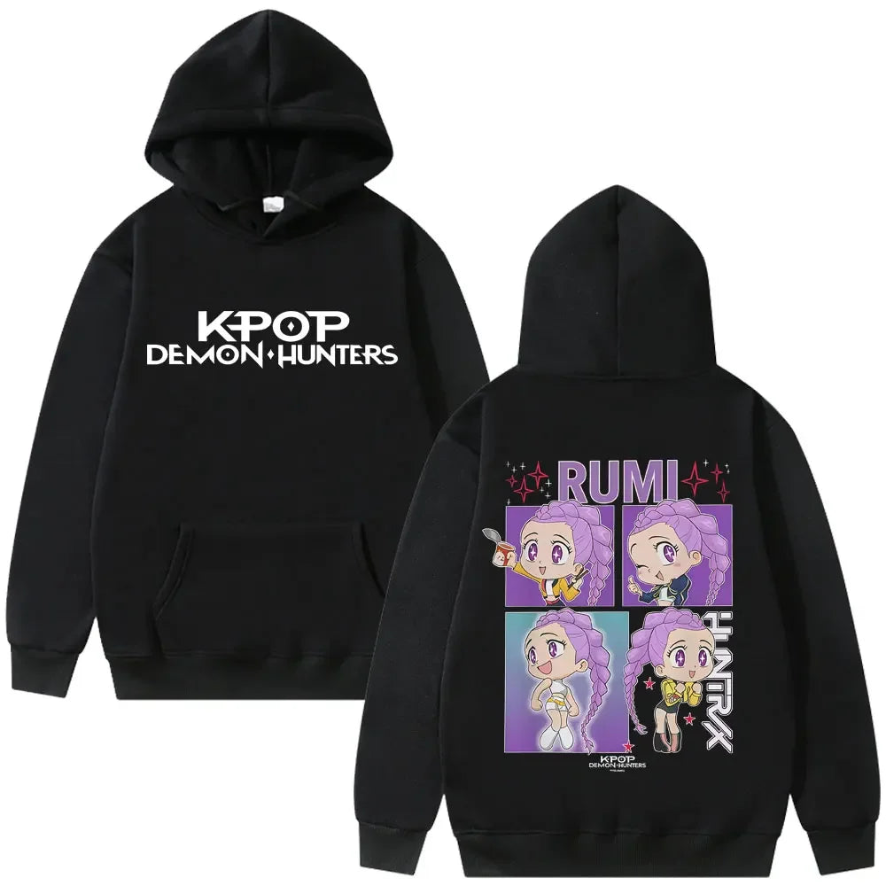 Kpop Hunters Derpy Tiger Hoodie Casual Oversized Pullover